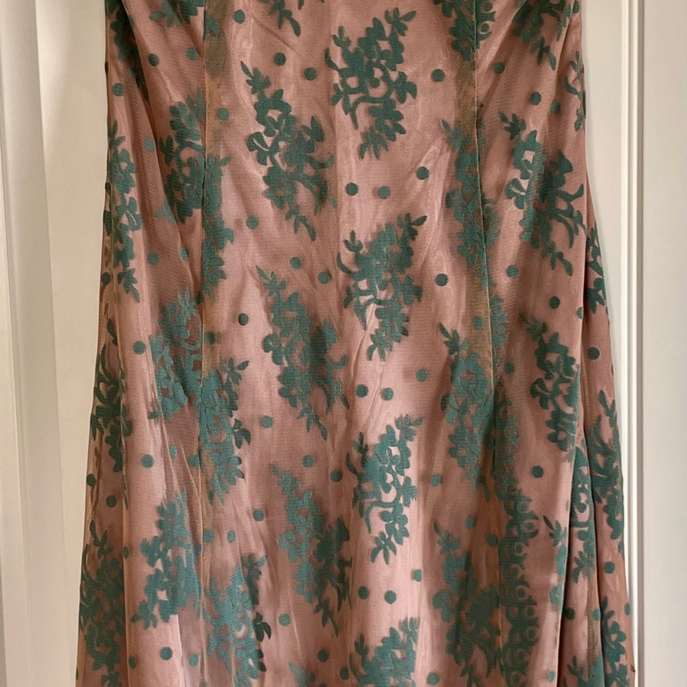 Essence Strapless Dress - Pink and Green Floral